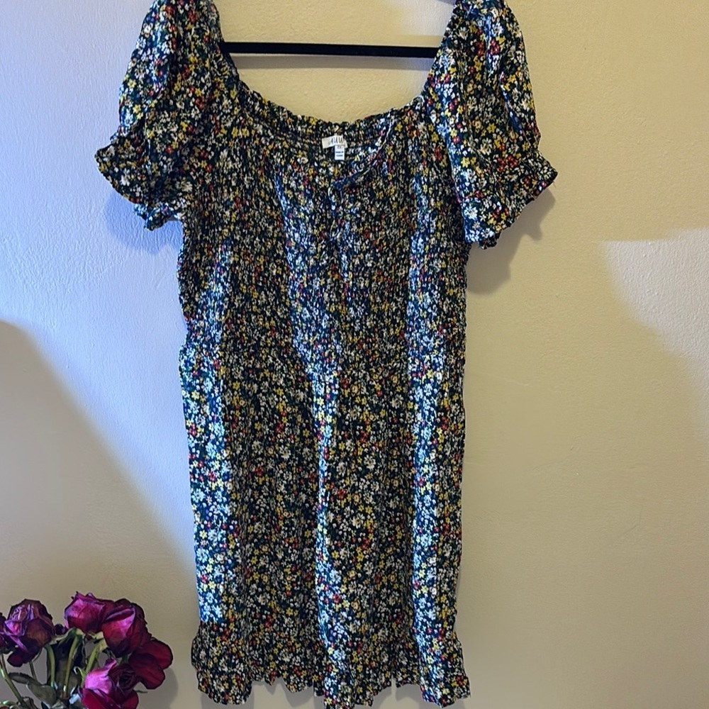 AUW Multicolor Floral Mini Dress